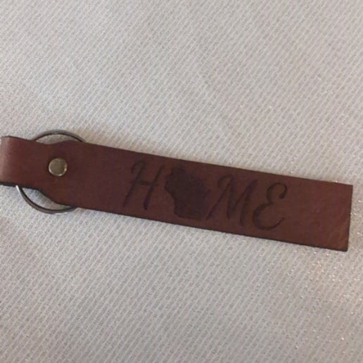 Leather key tag